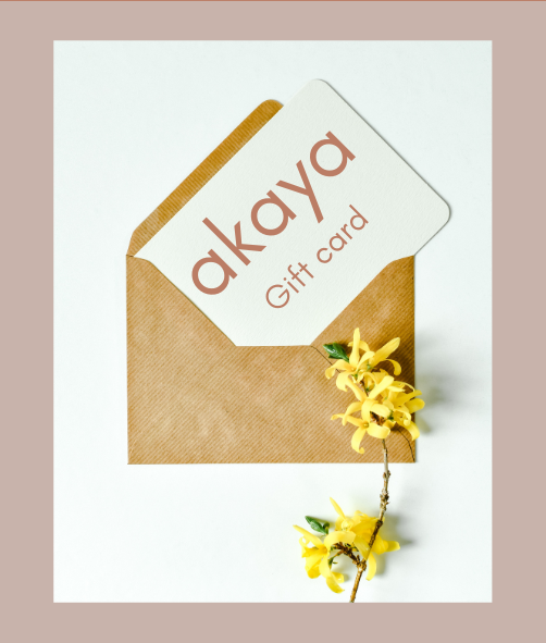 Akaya India, Gift card, price of rupees 499, 699, 999, 1599.