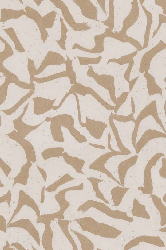 House of akaya Over Board hand pained wallpaper, Over Board design in brown colour.